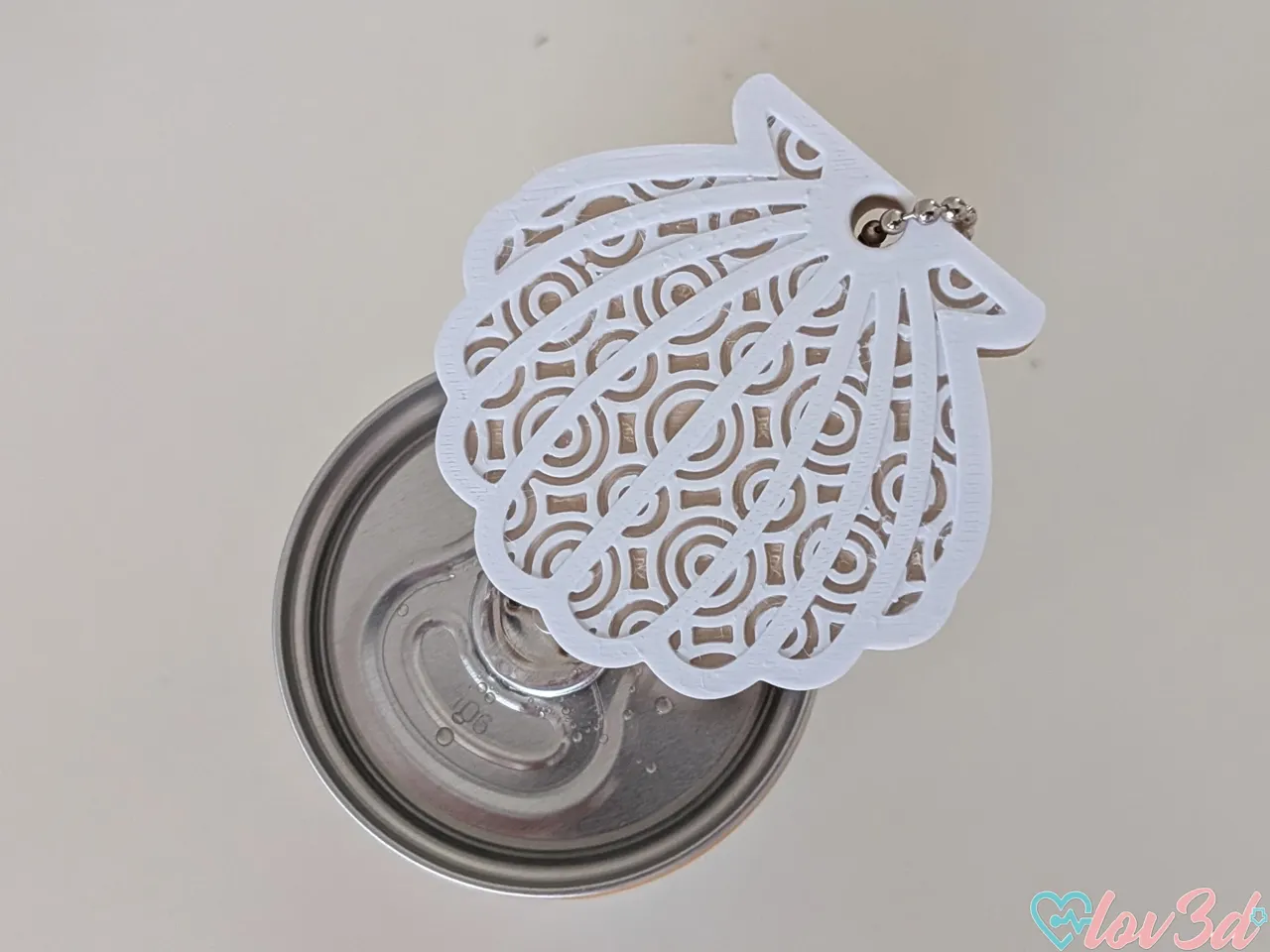 Ocean Seashell Can Opener & Nail Saver Keychain view 4