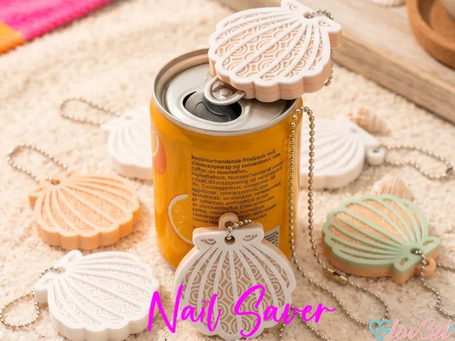 Ocean Seashell Can Opener & Nail Saver Keychain