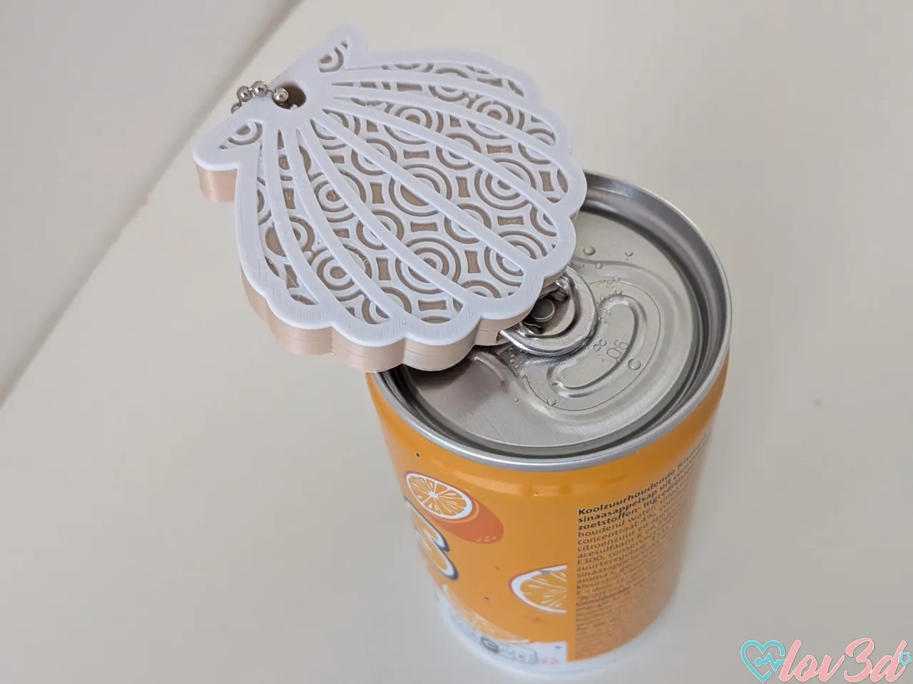 Ocean Seashell Can Opener & Nail Saver Keychain view 2