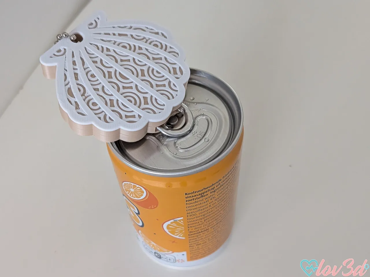 Ocean Seashell Can Opener & Nail Saver Keychain view 3