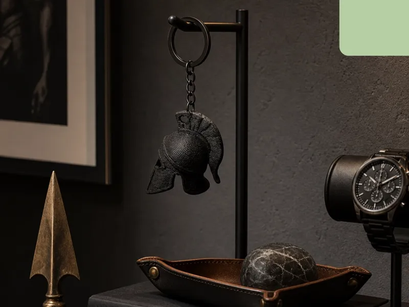 Spartan Helmet Keychain 