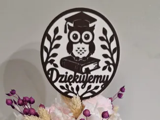 Topper zakończenie szkoły, Dziękujemy