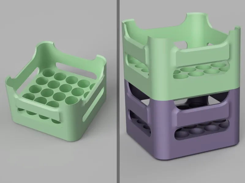 stackable 18650 battery case