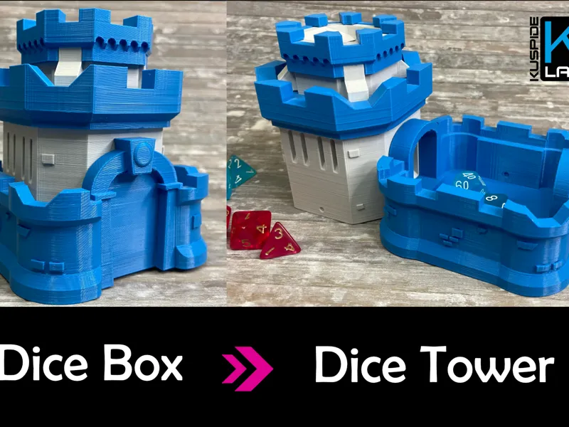 Transformable Castle. From Dice Box to Dice TOWER