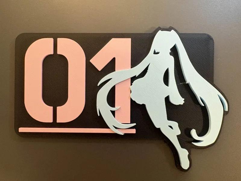 Hatsune Miku Silhouette Sign