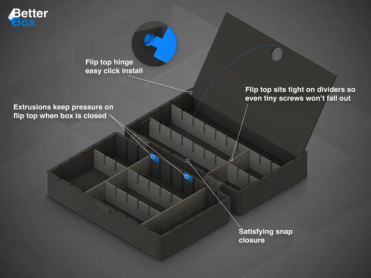 BetterBox - Flip Top Storage Box view 4