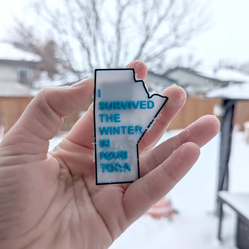 Winter Warrior Manitoba Canada Fridge Magnet