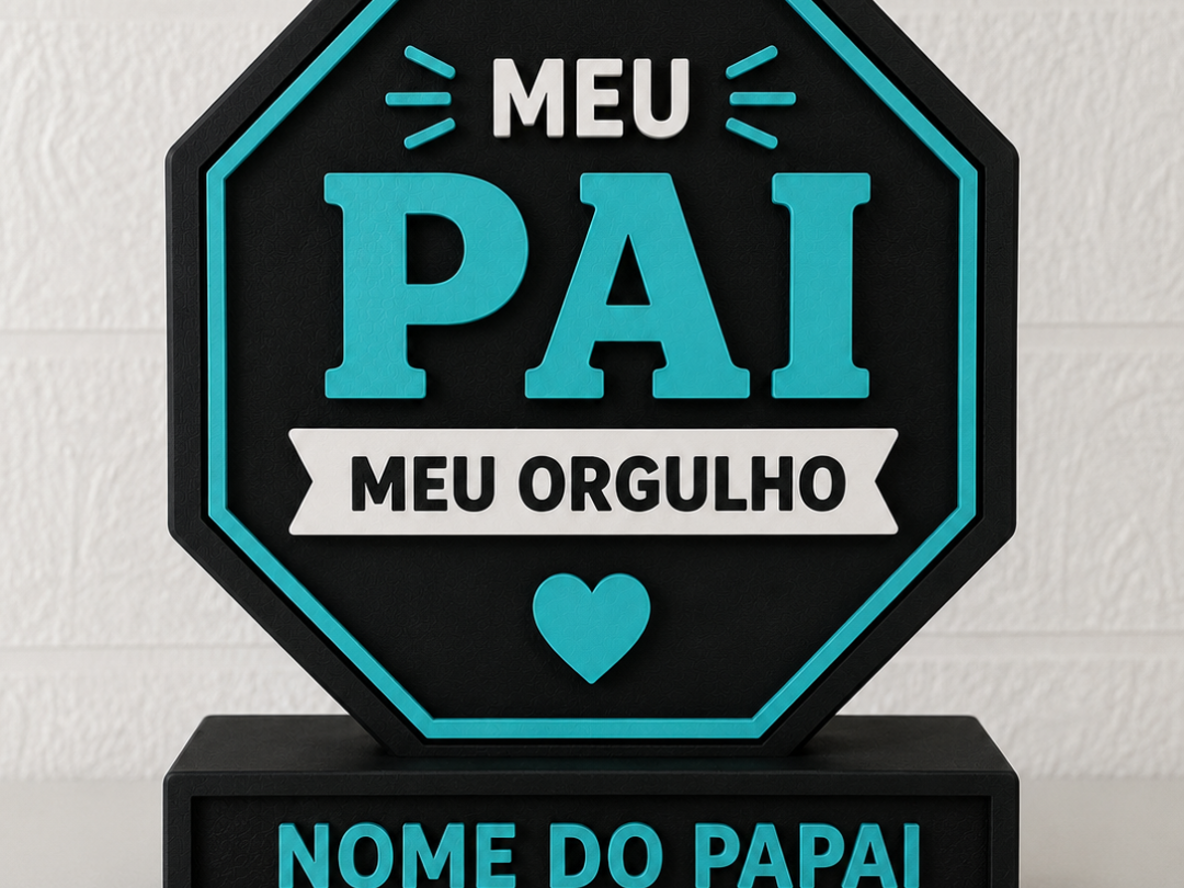 Troféu "Meu Pai, Meu Orgulho" Personalizado 