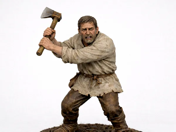 Figurine milice paysanne 32 mm