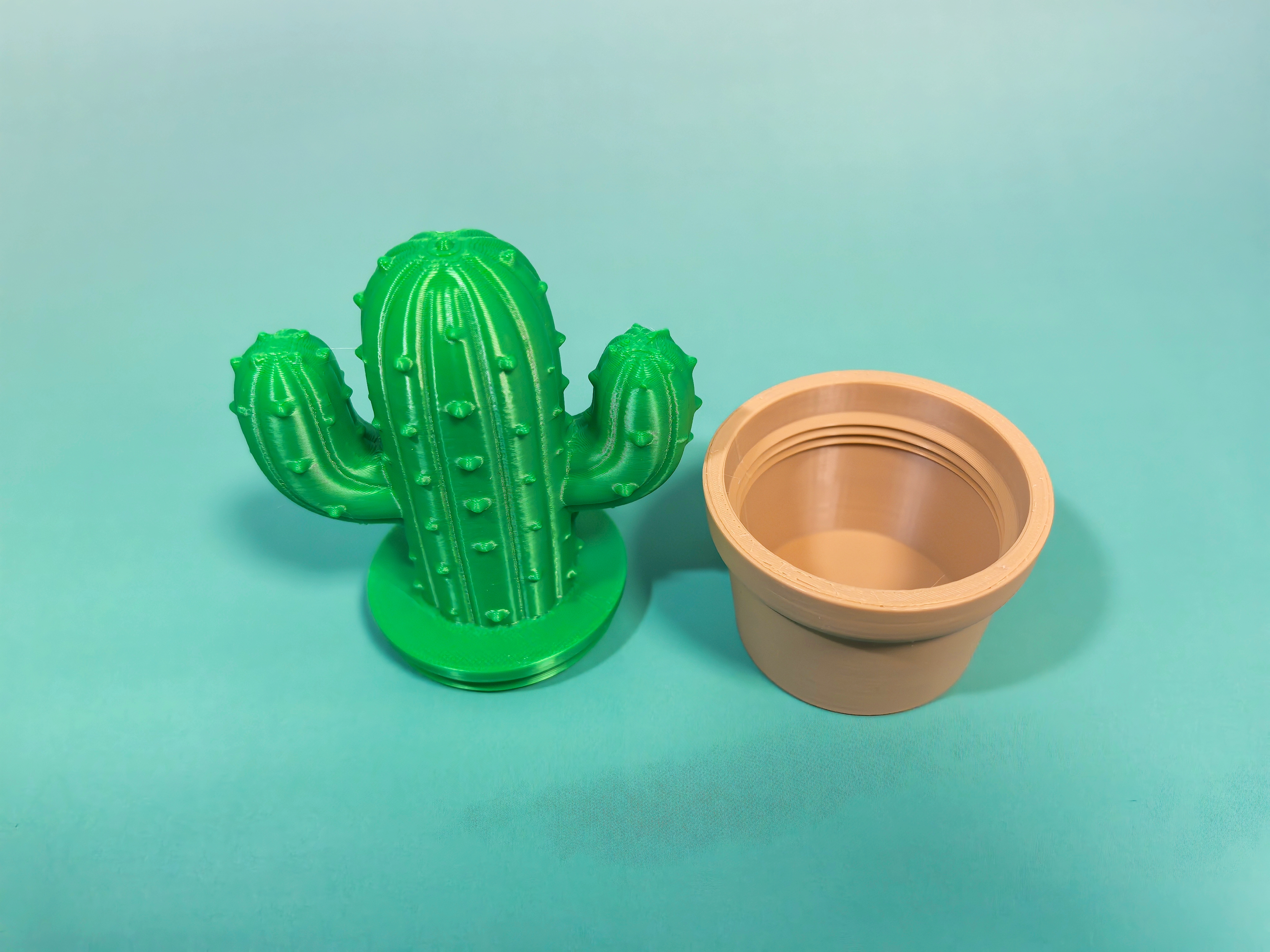 Miniatura 2 do modelo 3D 仙人掌盆栽收纳盒