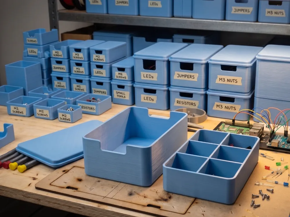 Organizador: Minimalist Parametric Organizer Box. Referencia del modelo original.