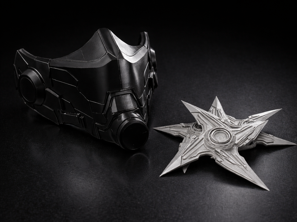 Cybernetic Ninja Mask and Stars