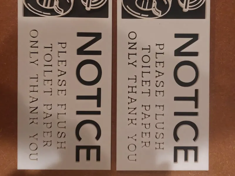 Flush Only Toilet Paper Sign