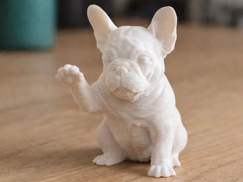 Little Waving Bulldog - Frenchie Figurine