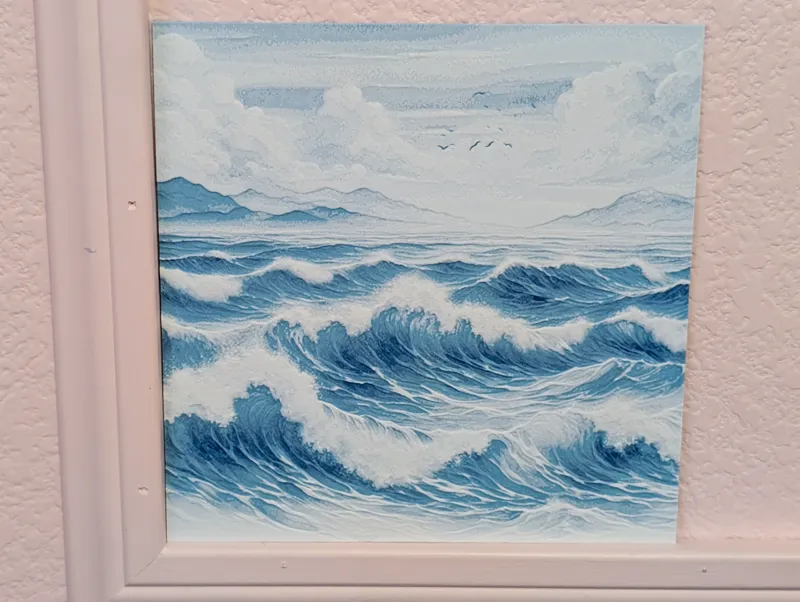 Blue Waves Wall Art (HueForge)