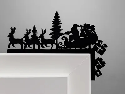 Christmas Door Decoration – Reindeer Silhouette