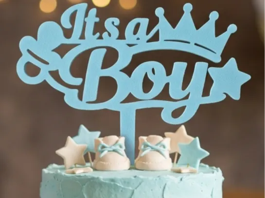 topper cake baby shower Boy