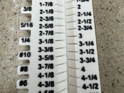 Inch Bolt Measuring Gage