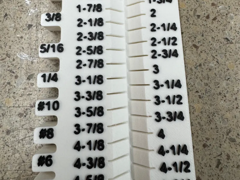 Inch Bolt Measuring Gage