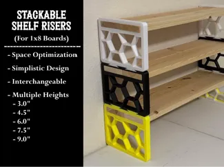 Stackable Risers for 1x8 Boards
