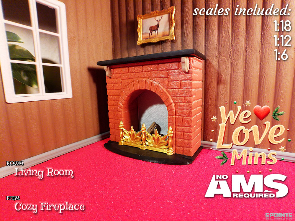 WLM - Cozy Brick Fireplace