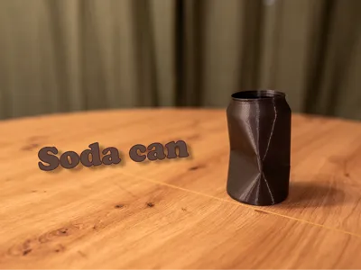 Soda can pencil holder