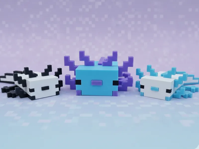 Minecraft axolotl articulated