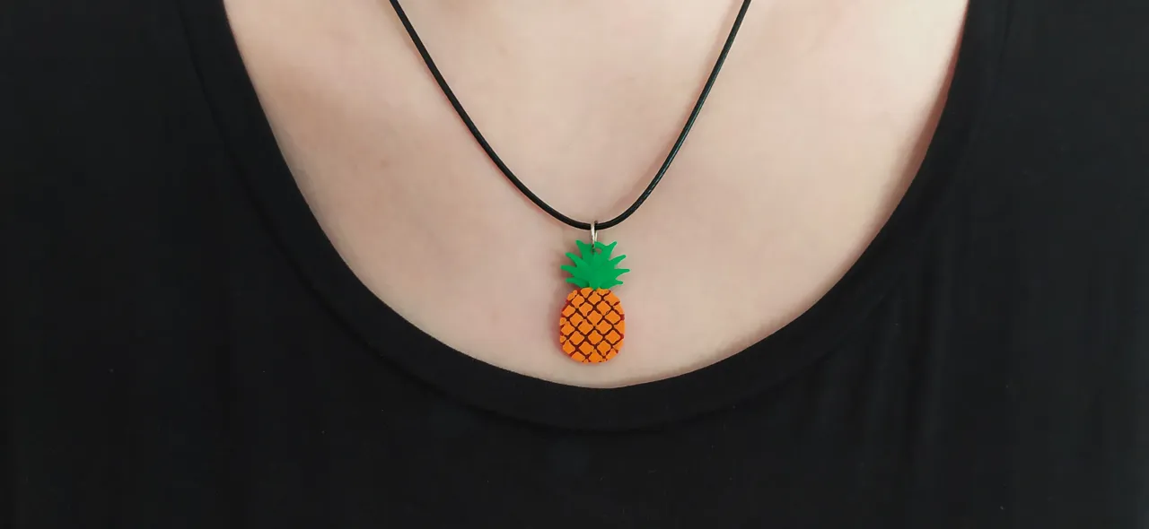 Pineapple Earrings - Necklace - Keychain -AMS view 3