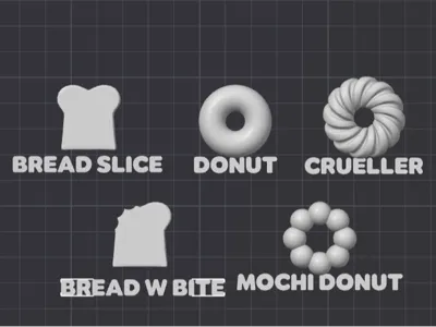 Mini Bakery Pastry & Clay Molds for Print Supports
