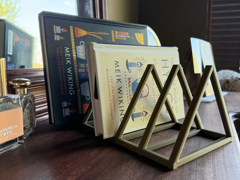 Minimalist A-Frame Book Rack & Desktop Organizer