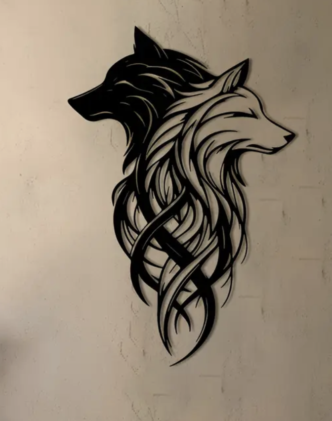 Miniatura 2 do modelo 3D Wolfs wall art