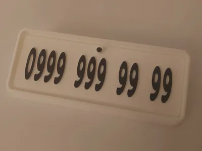 Car phone number holder.