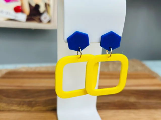 Retro Funky Geometric Earrings