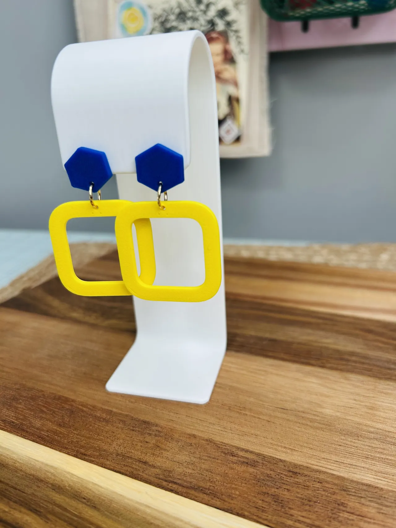 Retro Funky Geometric Earrings view 4
