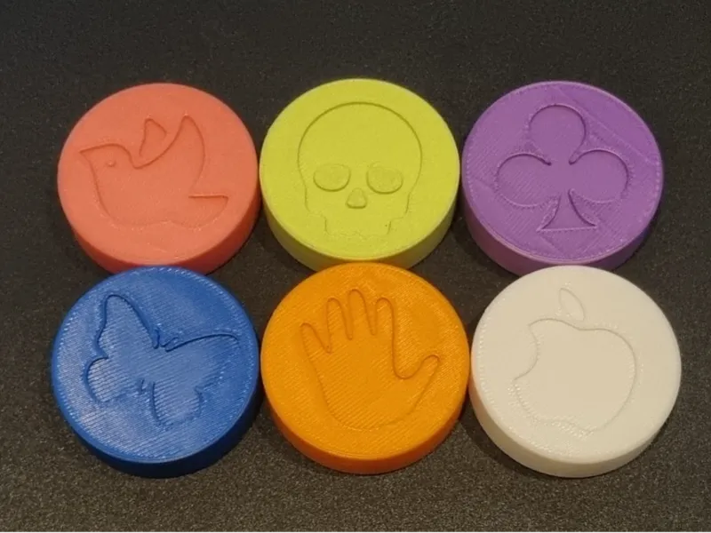 Colorful Retro Party Tokens 02