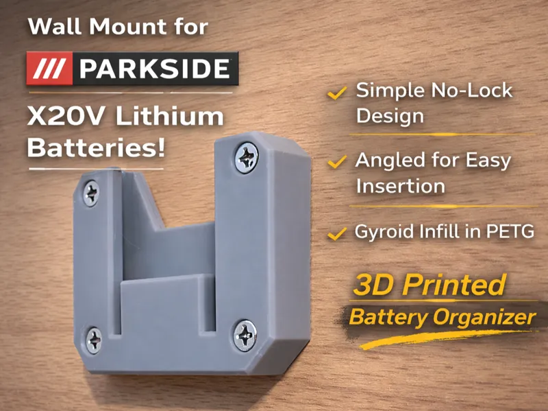 Parkside X20V Wall Mount – Short Version