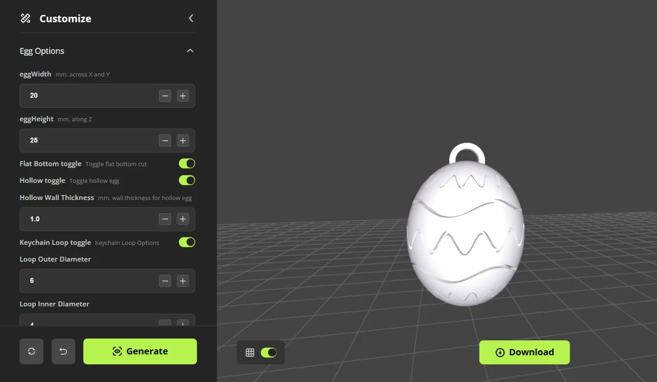 Make Your Own Easter Egg! (Keychain/Earring) view 3