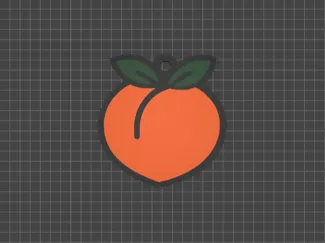 Peach Keychain