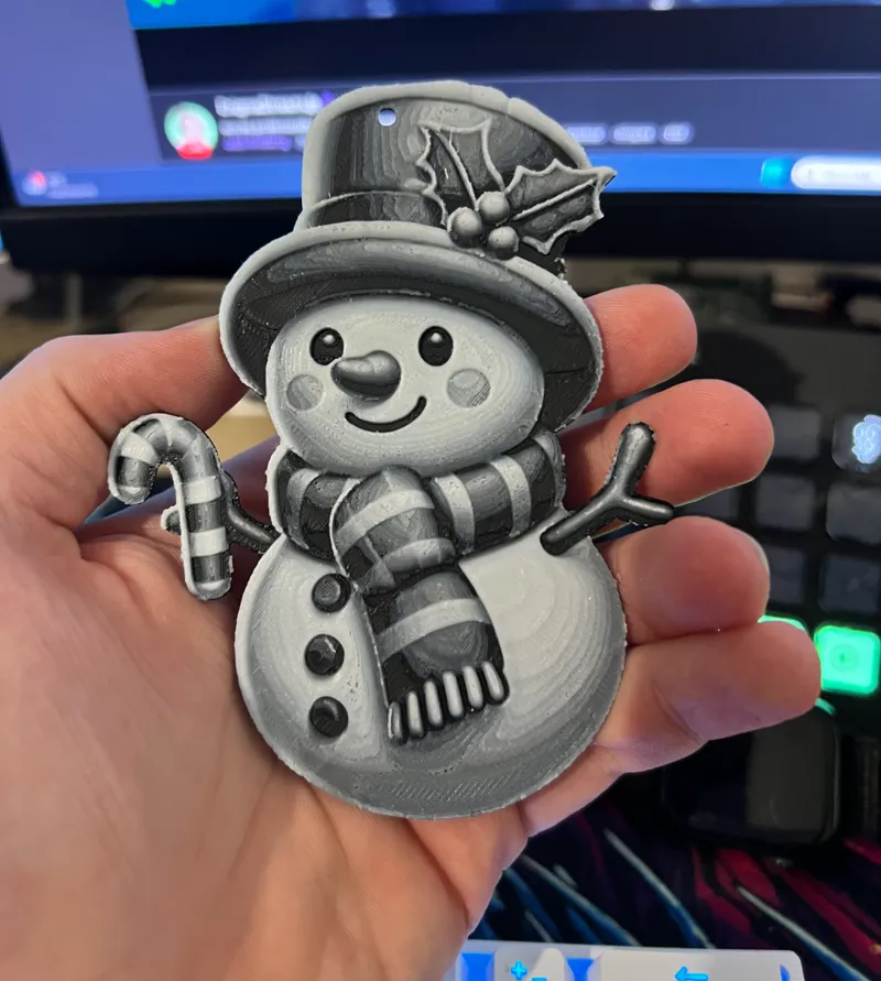 Christmas Snowman tree decoration bauble
