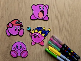 Cute Kirby DIY Coloring Mario Wizard Craft Pack