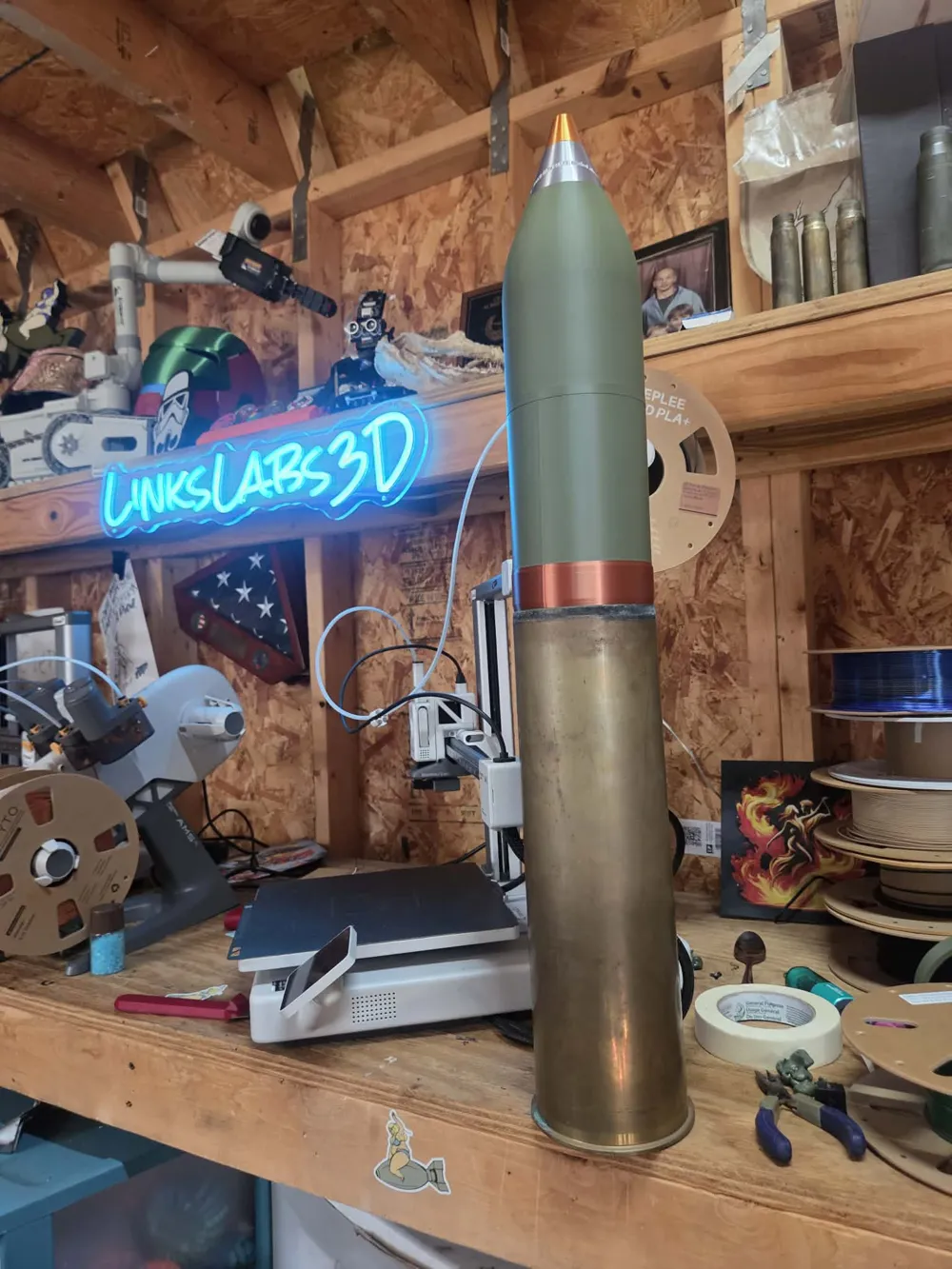 AC-130 105mm HE Projectile– 750ml Bottle Holder - Free 3D Print Model ...