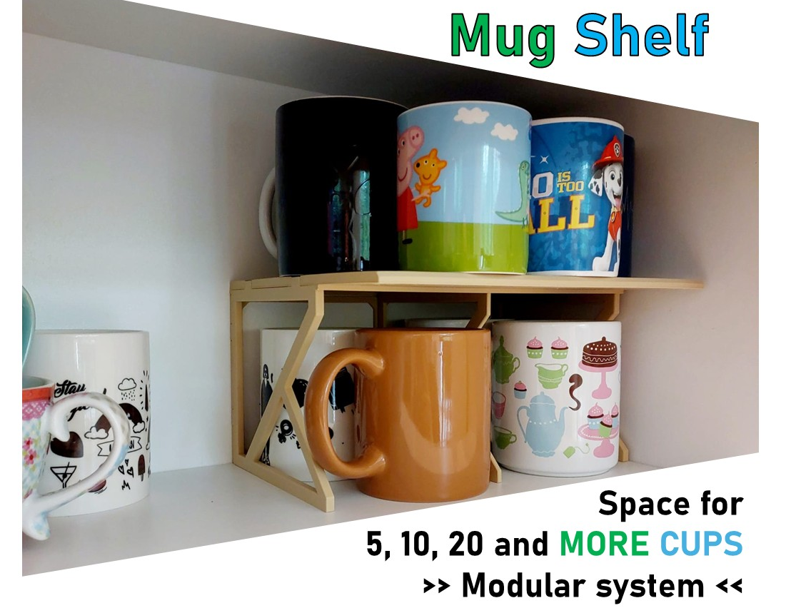 Regal für Gläser, Kaffetassen & Becher - Modular