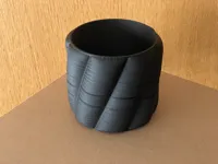 Cache-pot effet tissu matelassé incliné — photo 2