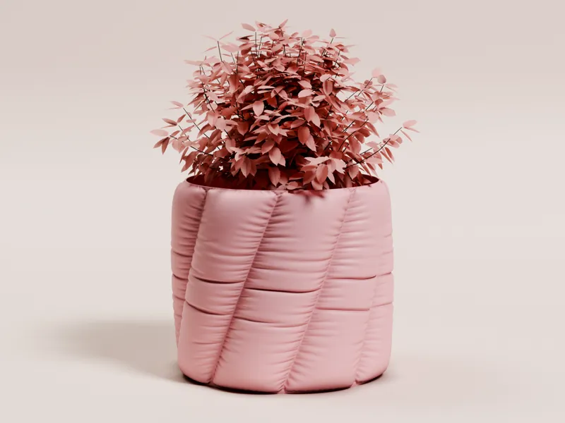 Cloth Plant Pot - Tilted Quilted (Com. Lic.)
