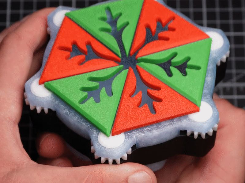 Spinning Snowflake Gear Box