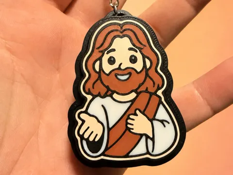 Llavero: Jesus Clicker Keyring — referencia de MakerWorld