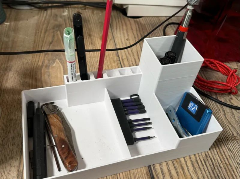 Multiple purpose desk organizer