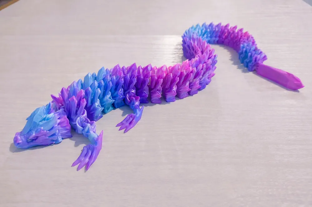 Articulated crystal dragon - Free 3D Print Model - MakerWorld