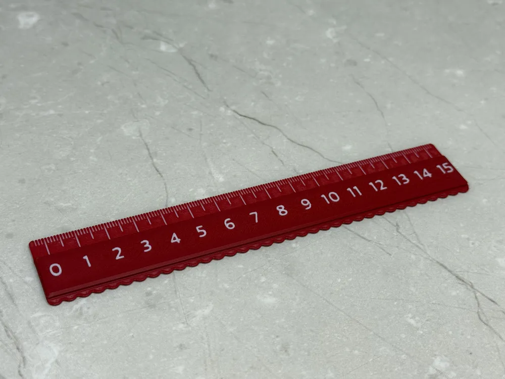 Mini Ruler Print Student ruler with wavy line 15, 20CM - Free 3D Print Model - MakerWorld
