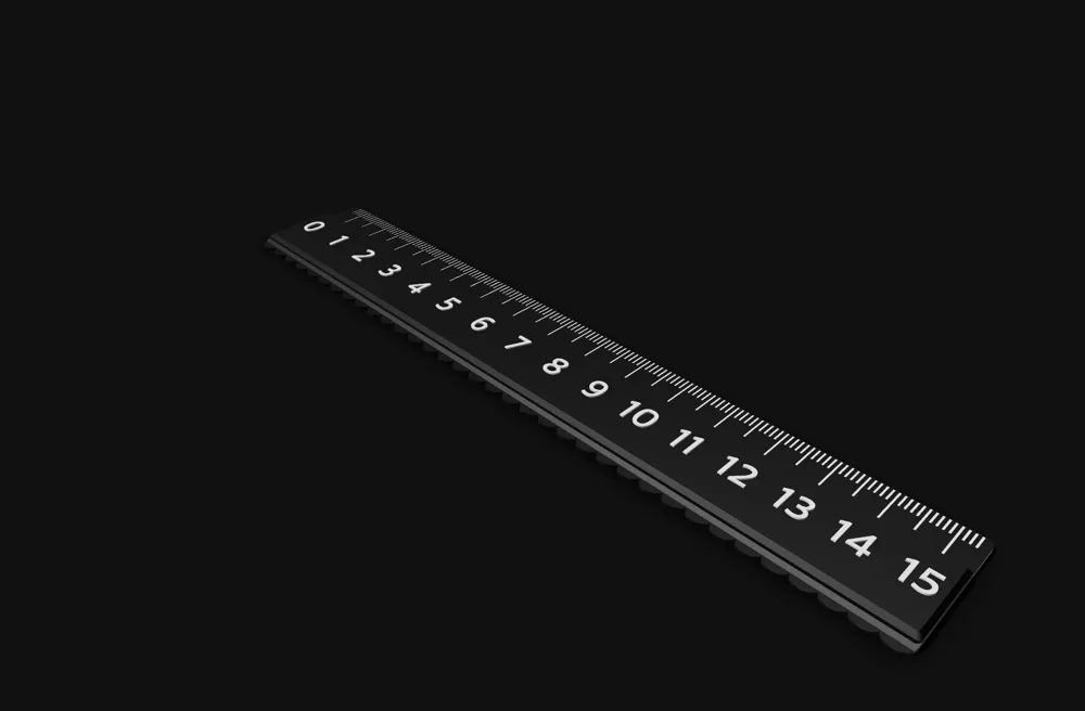 Mini Ruler Print Student ruler with wavy line 15, 20CM - Free 3D Print Model - MakerWorld